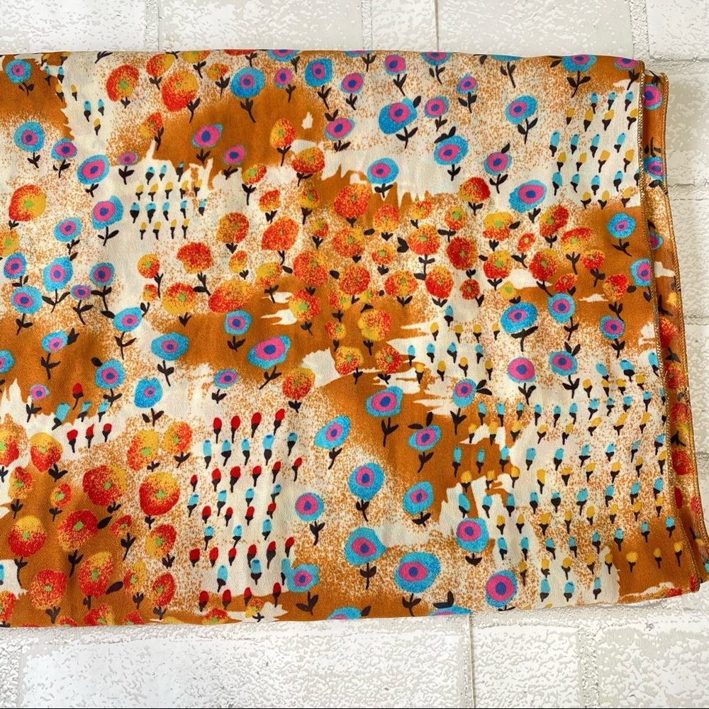 Multi-colored Floral Print Scarf - Picture 5 of 8